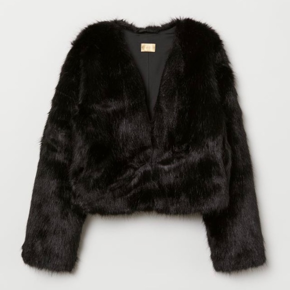 Faux Fur Cropped Jacket 🖤 - Picture 2 of 8